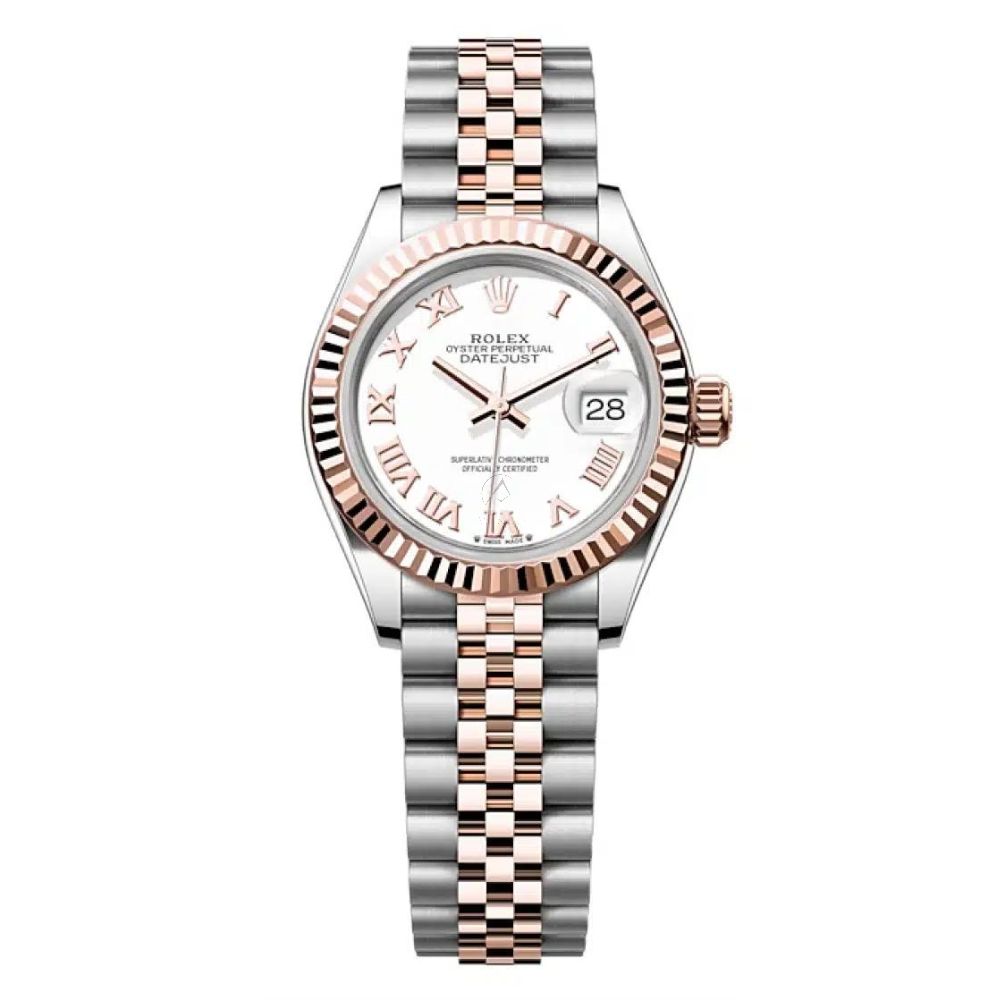 Rolex Lady-Datejust 279171, Jubilee, Steel & 18K Rose Gold, White Roma - Avi & Co. 1