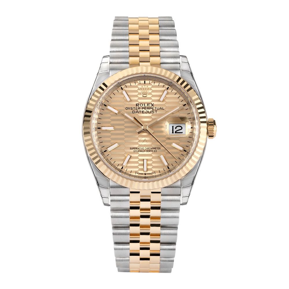 Rolex Datejust 36 126233, Jubilee, Steel & 18K Yellow Gold, Champagne - Avi & Co. 1