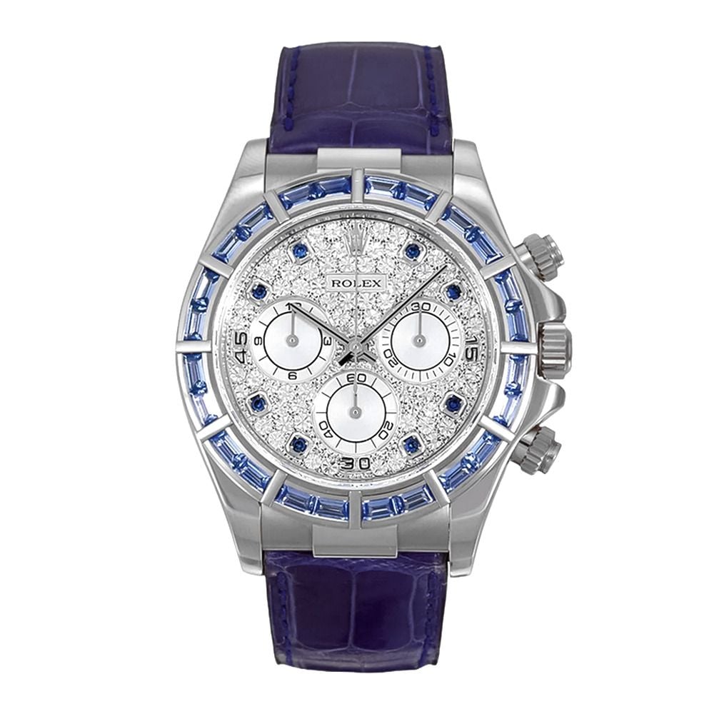 Rolex Daytona 116589SACI, 18K White Gold, Diamond Bezel, Pave Diamond Dial, 40MM - Avi & Co. 1