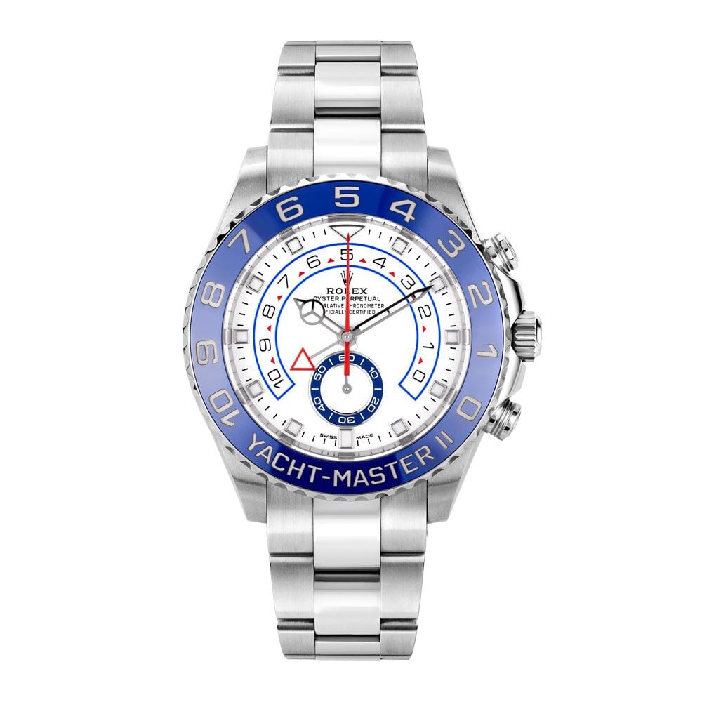 Rolex Yacht-Master II 116680, Stainless Steel, Mercedes Hands, White Dial, 44 mm - Avi & Co. 1