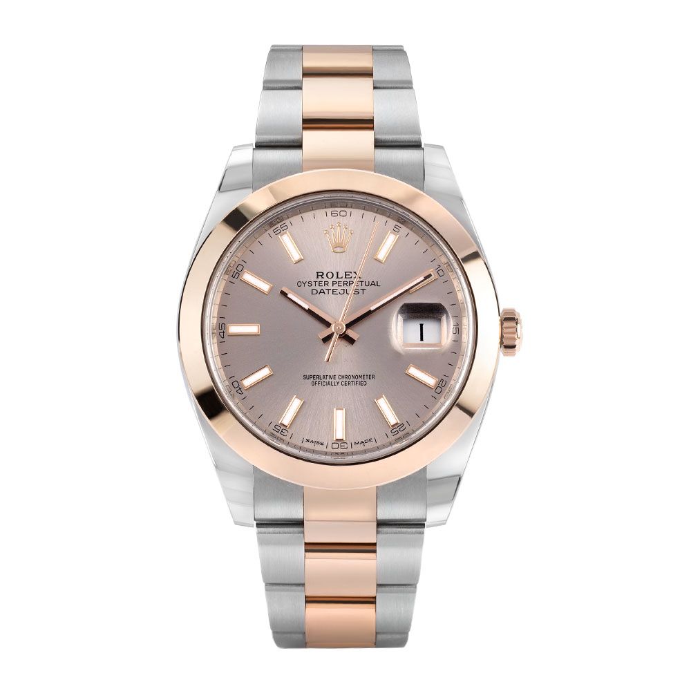 Rolex Datejust 41 126301, Oyster, Steel & 18K Rose Gold, Sundust Index - Avi & Co. 1