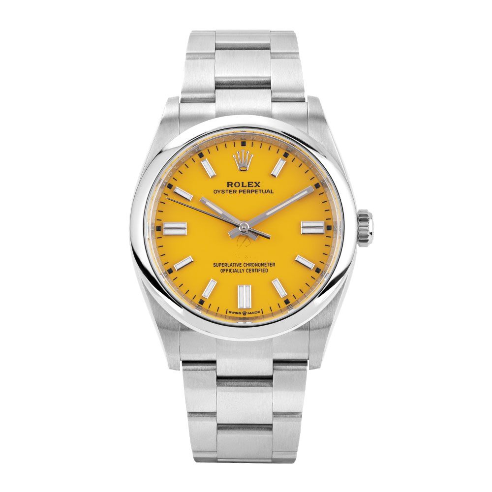 Rolex Oyster Perpetual 126000, Stainless Steel, Yellow Index Dial, 36 mm - Avi & Co. 1