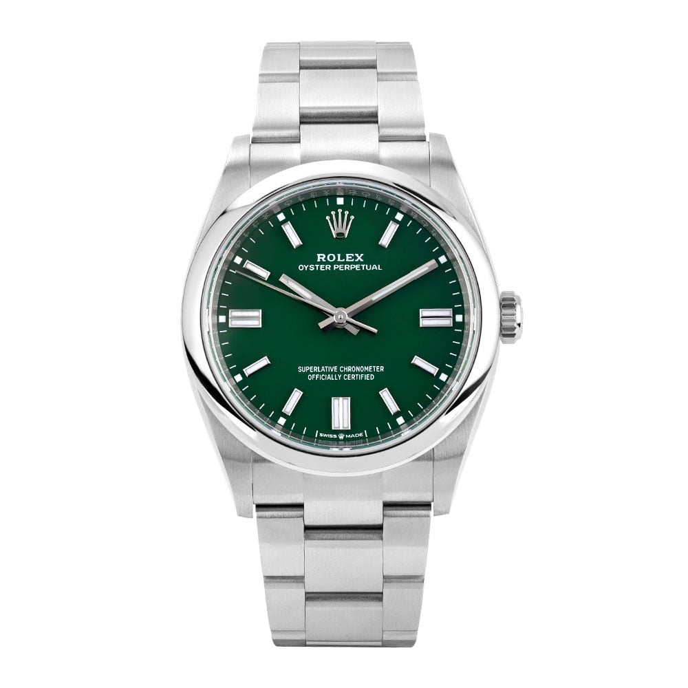 Rolex Oyster Perpetual 126000, Steel, Green Index Dial 36 mm - Avi & Co. 1