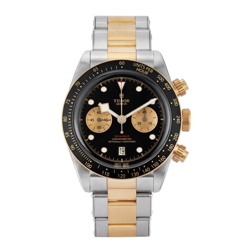 Tudor Black Bay 79363N, Chronograph, Steel & 18K Yellow Gold, Black Di - Avi & Co. 1
