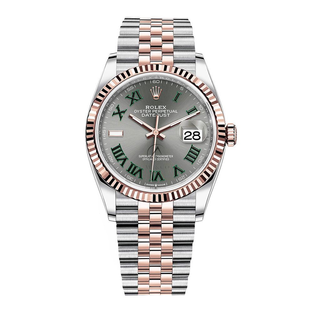 Rolex Datejust 36 126231 Jubilee Wimbledon Slate Roman Dial 36mm