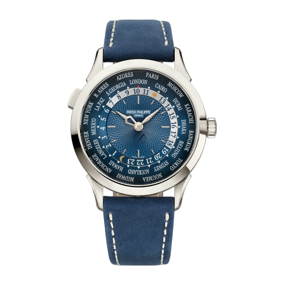 Patek Philippe Complications 5230P 001 World Time Platinum Blue Dial 38 mm