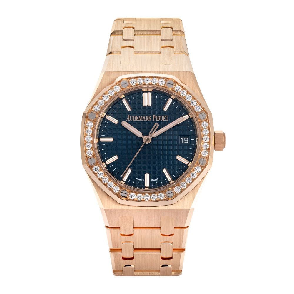 Audemars Piguet Royal Oak 77451OR, Diamond Bezel, 18K Rose Gold