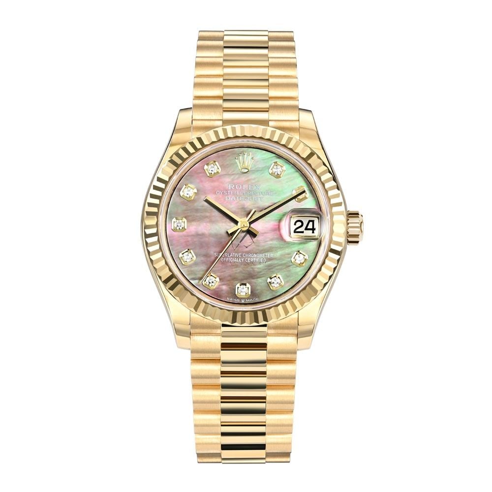 Rolex Datejust 31 278278, 18K Yellow Gold, Tahitian MOP Diamond