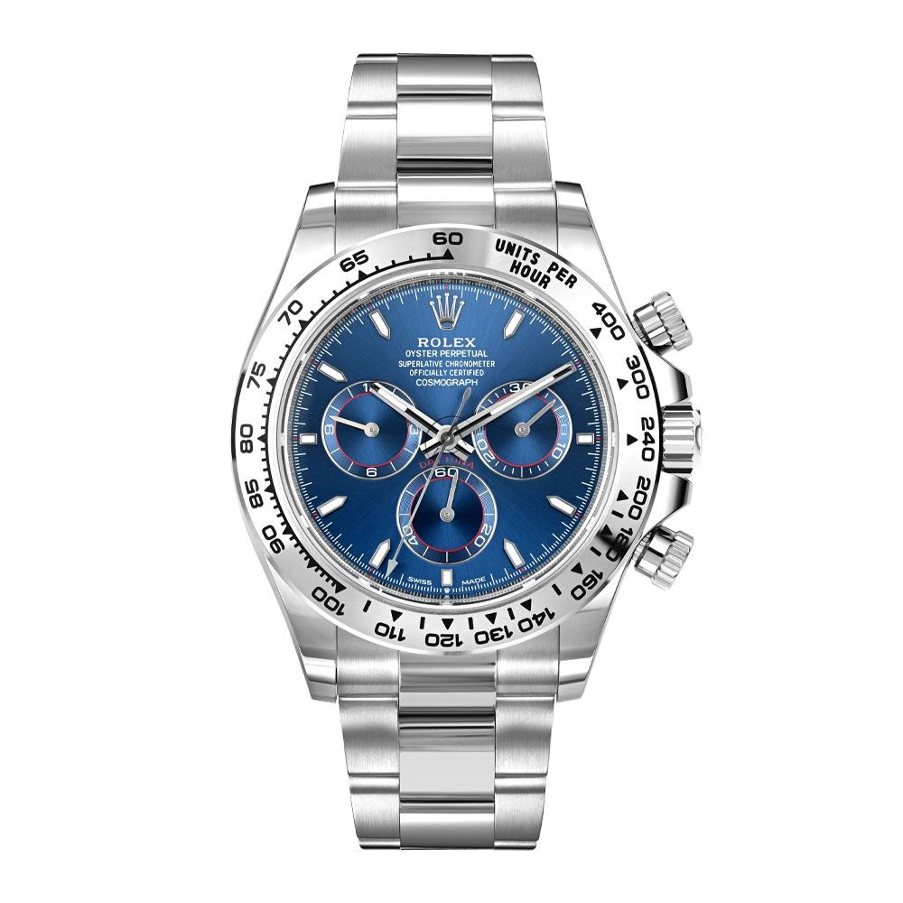 Rolex Daytona 126509, 18K White Gold, Blue Index Dial, Oyster