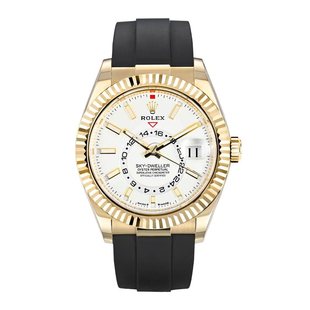 Rolex Sky-Dweller 336238, 18K Yellow Gold, White Index Dial