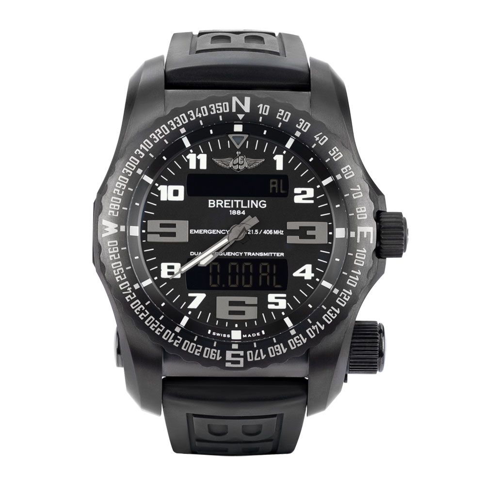 Breitling Emergency V76325U1-BC46, Titanium, Black Dial 51 mm