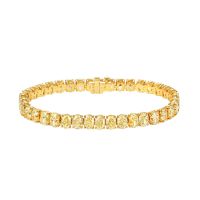 Avi & Co. Fancy Yellow Oval Cut Diamond Tennis Bracelet