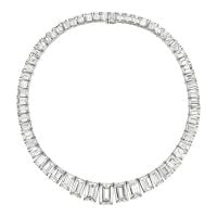 Avi & Co. Emerald Cut Diamond Graduated Necklace