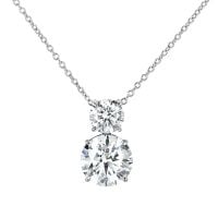 Avi & Co. Round Cut Diamond Toi et Moi Pendant