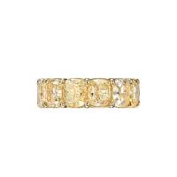 Avi & Co. Fancy Yellow Cushion Cut Eternity Band Ring