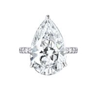 Avi & Co. Pear & Round Cut Diamond Engagement Ring