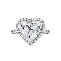 Avi & Co. Heart & Round Cut Diamond Engagement Ring