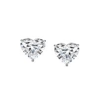 Avi & Co. Heart Cut Diamond Stud Earrings