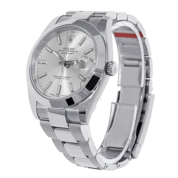 Rolex datejust 41mm silver hotsell