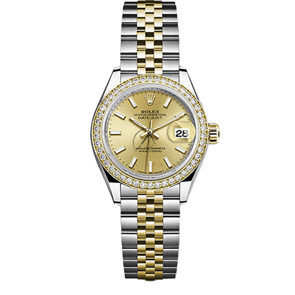 Rolex Lady Datejust 279383RBR Jubilee Steel 18K Yellow Gold Diamo
