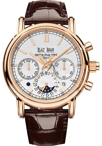 Patek Philippe Grand Complications Rose Gold Perpetual Calendar Silver