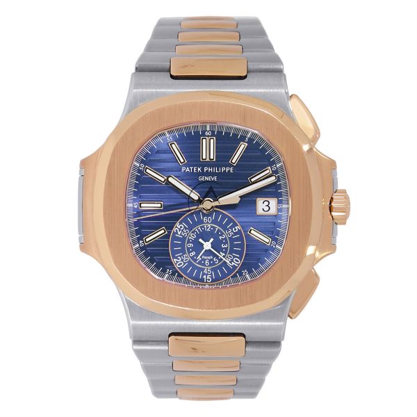 Patek Philippe 5980 1AR 001 Steel 18K RG Blue Dial Watch