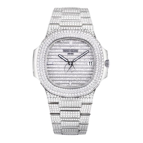 Shop Patek Philippe Nautilus 5719 1G 001 18K White Gold Diamond Set Diam