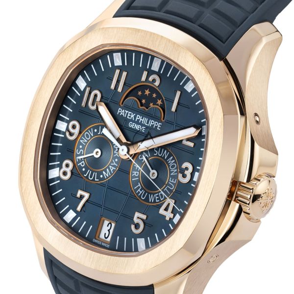 Shop Patek Philippe Aquanaut Luce 5261R 001 18K Rose Gold Blue gray Dial 40 mm