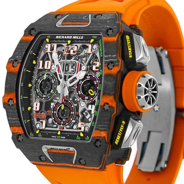 Shop Richard Mille RM 11 03 Flyback Chronograph McLaren Skeleton Arabic Dial 50 mm