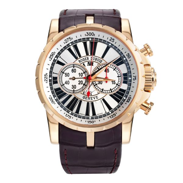Roger Dubuis Excalibur EX45.79.5.3.7AR Chronograph Rose Gold Silve