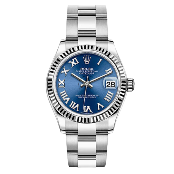 Rolex datejust blue dial roman numerals hotsell