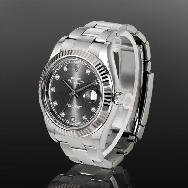 Datejust 2 rhodium dial top