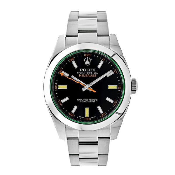 【激安大特価！】 Oyster, 116400, Milgauss Rolex Steel, mm 40 Dial Index Black ミルガウス