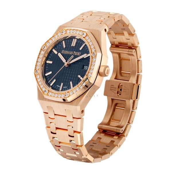 Audemars Piguet Royal Oak 77451OR, Diamond Bezel, 18K Rose Gold