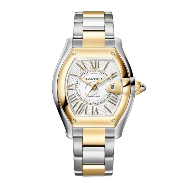 Cartier Roadster W2RD0009, 18K Yellow Gold, White Dial, 35 mm