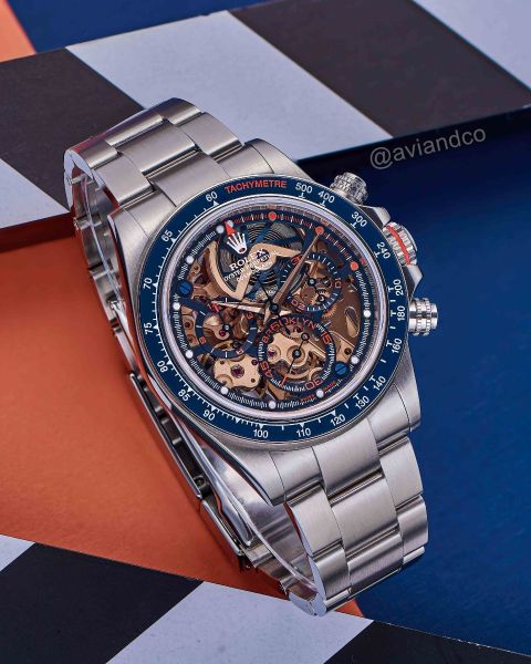 YNKE Rolex Daytona 116500LN, 'Spike Lee', Stainless Steel, Skeleton