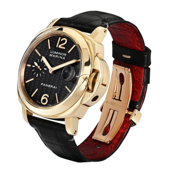 Panerai Luminor Marina PAM00140, 18K Yellow Gold, Marina, Black
