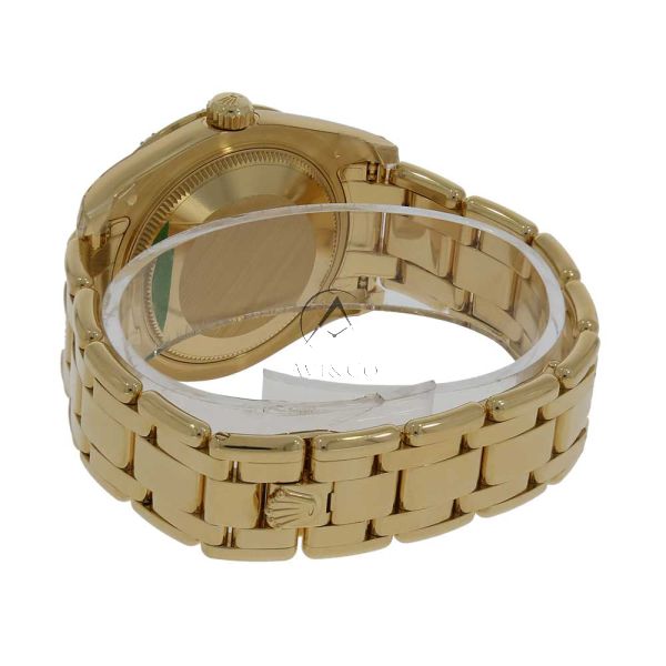 Rolex Datejust Pearlmaster 81318, 18K Yellow Gold, Gold MOP Roman