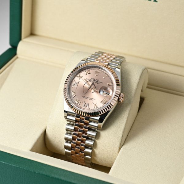 Rolex Datejust 36 126231, Stainless Steel & 18K Rose Gold Roman