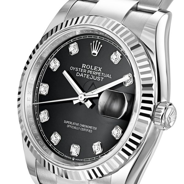 銀製　根付　9g 東さ8-0404ア㊱ Rolex Datejust 36 126234, Stainless Steel, Black Diamond Dial