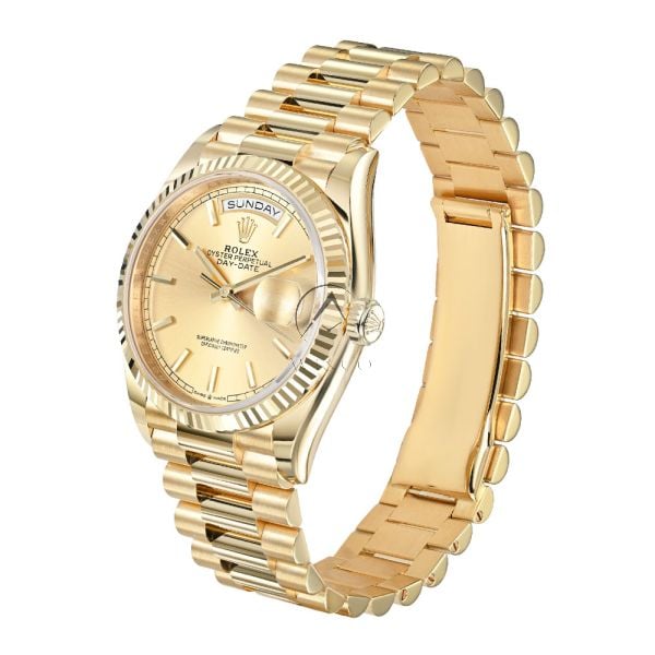 Rolex Day-Date 36 128238, 18K Yellow Gold, Champagne Index Dial