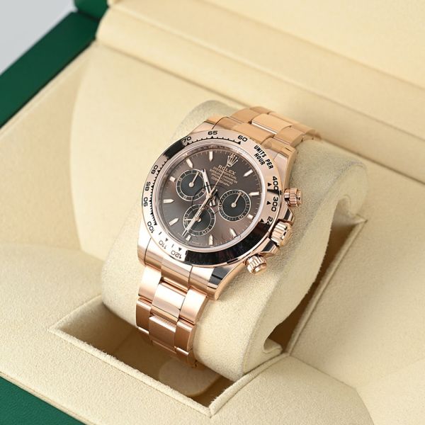 Rolex Daytona 126505, 18K Rose Gold, Chocolate Index Dial, Oyster