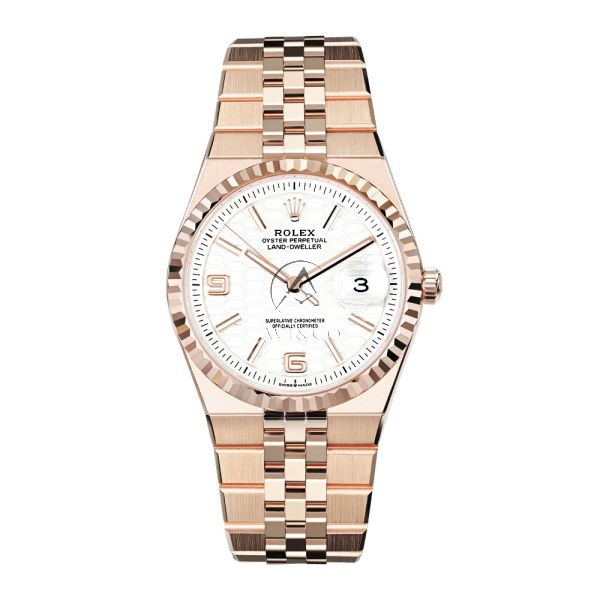 THE ALFEE FILE ARENA37℃ Rolex Land-Dweller 127235, 18K Rose Gold, White Honeycomb Motif