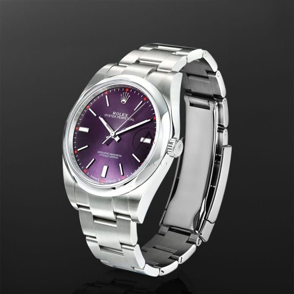 Rolex Oyster Perpetual 39 114300, Stainless Steel, Grape Dial