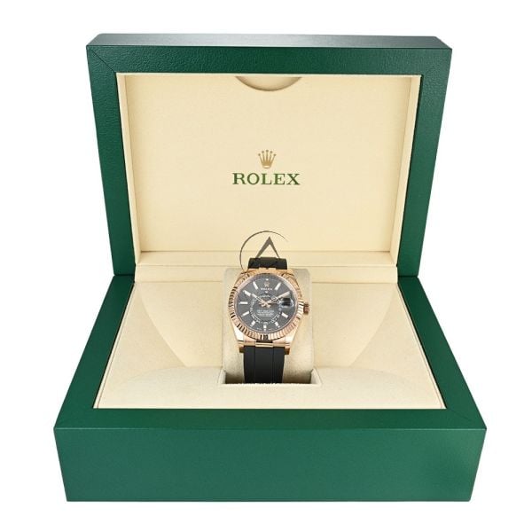 Rolex Sky-Dweller 326235, 18K Rose Gold, Slate Rhodium Index Dial