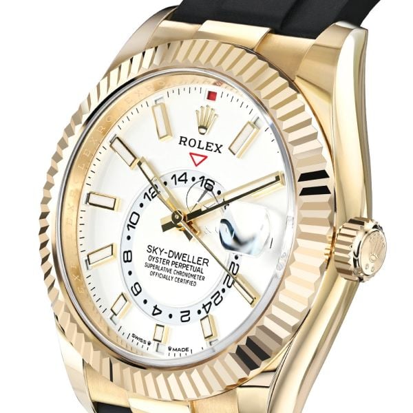 Rolex Sky-Dweller 336238, 18K Yellow Gold, White Index Dial