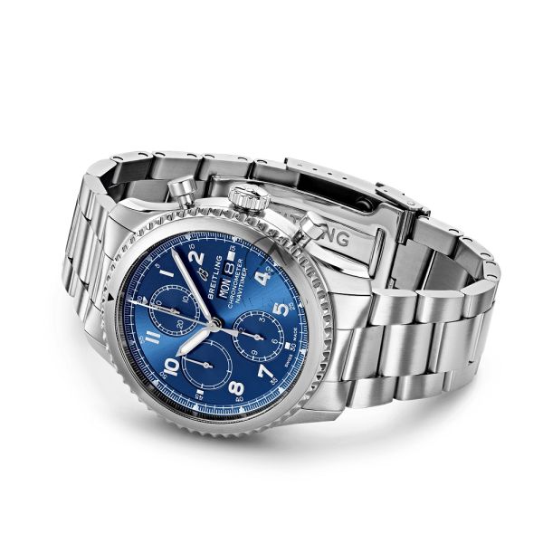 Breitling Navitimer 8 Stainless Steel Blue Arabic Dial Watch