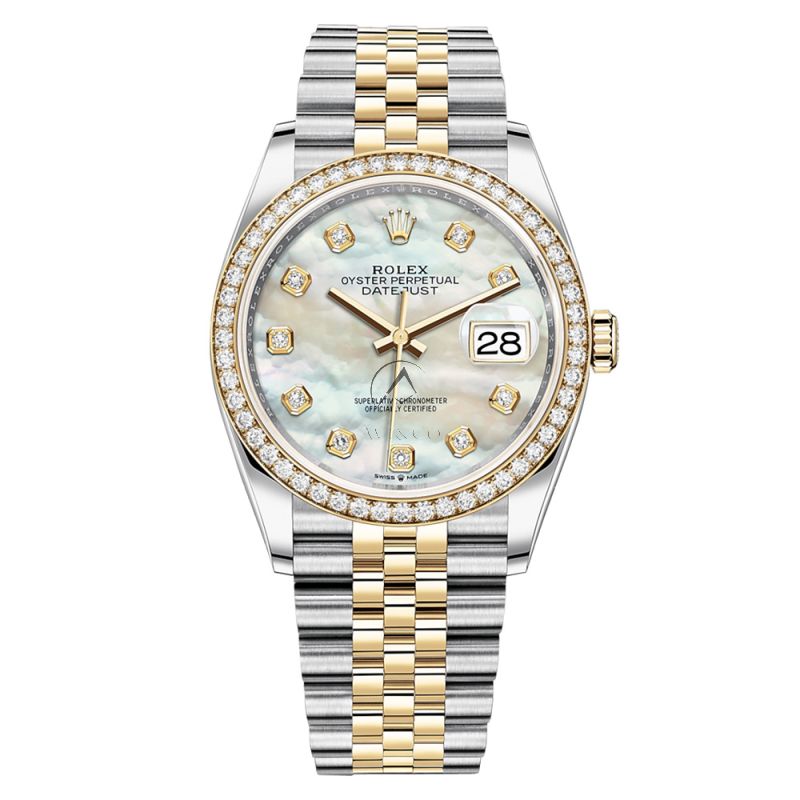 Rolex Datejust 36 126283RBR, Jubilee, Diamond Bezel, Steel & 18K