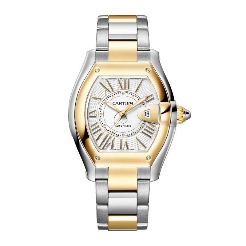 Cartier Roadster W2RD0009, 18K Yellow Gold, White Dial, 35 mm