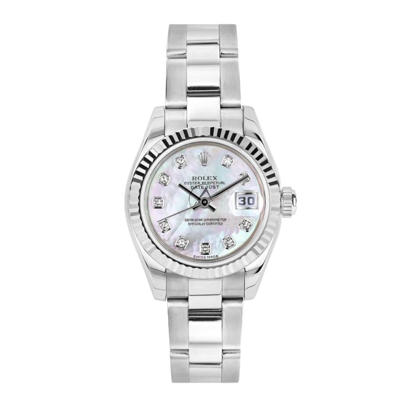 Rolex Datejust 179174, Stainless Steel, MOP Diamond Dial, 26 mm